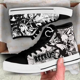 Beerus High Top Canvas Shoes Custom Dragon BaII Manga For Fans HTS0866 | Favorety UK