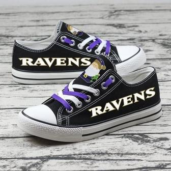 Baltimore Ravens NFL Football 5 Gift For Fans Low Top Custom Canvas Shoes | Favorety