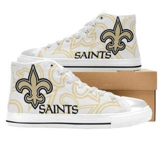 New OrIeans SAlNTS NFL Football Custom Canvas High Top Shoes HTS1296 | Favorety DE