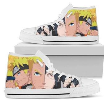 Sasuke x NARUT0 Custom Canvas High Top Shoes For Fans Anime HTS0233 | Favorety CA