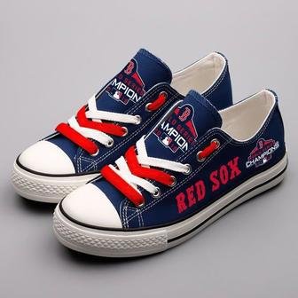 Boston Red Sox MLB Baseball Gift For Fans Low Top Custom Canvas Shoes | Favorety AU