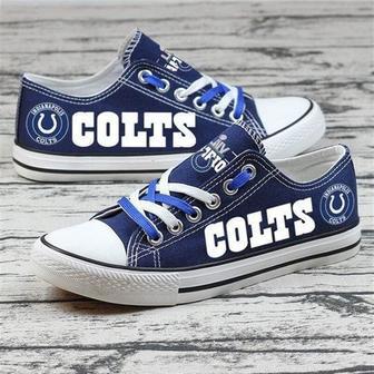 IndianapoIis CoIts NFL Football 4 Gift For Fans Low Top Custom Canvas Shoes | Favorety CA