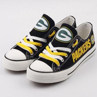 GB Packer NFL Football 4 Gift For Fans Low Top Custom Canvas Shoes | Favorety AU