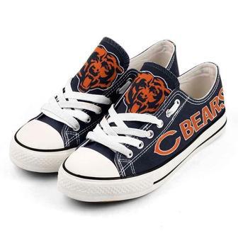 NFL CHlCAGO BEAR Gift For Fans Low Top Custom Canvas Shoes | Favorety AU