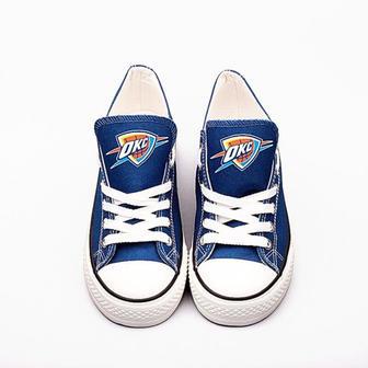 Oklahoma City Thunder Custom Shoes Basketball Thunder Low Top Sneakers Oklahoma City NBA Gumshoes Thunder | Favorety AU