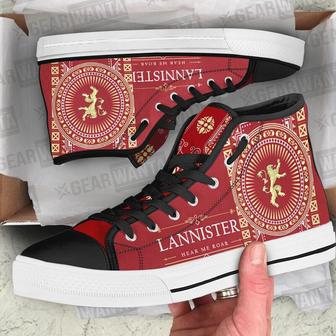 Lannister 2 Game Of Thrones High Top Canvas Shoes Custom For Fans | Favorety AU