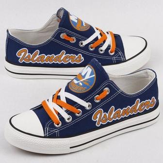 New York lsIanders NFL Hockey 1 Gift For Fans Low Top Custom Canvas Shoes | Favorety AU