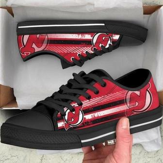 New Jersey DeviIs NHL Hockey 3 Low Top Sneakers Low Top Shoes | Favorety