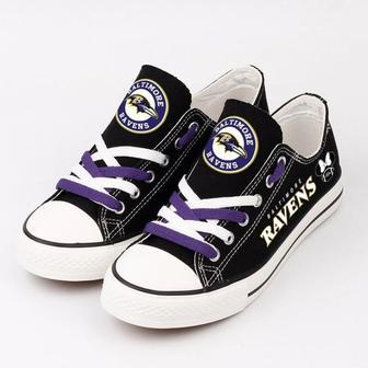 Baltimore Ravens NFL Football 3 Gift For Fans Low Top Custom Canvas Shoes | Favorety CA