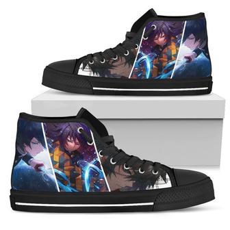 Giyu Tomioka High Top Shoes Custom For Fans Demon SIayer Anime | Favorety DE