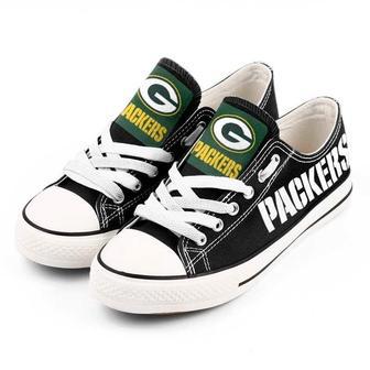 NFL GB Packer Gift For Fans Low Top Custom Canvas Shoes | Favorety AU