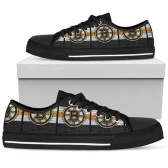 Boston Bruins NHL Hockey 3 Low Top Sneakers Low Top Shoes | Favorety CA