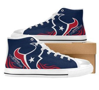 HT Texan NFL Football 17 Custom Canvas High Top Shoes HTS1298 | Favorety AU