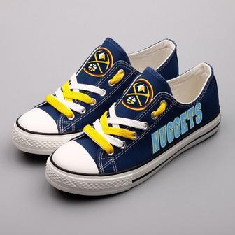 Denver Nuggets NBA Basketball 5 Gift For Fans Low Top Custom Canvas Shoes | Favorety DE