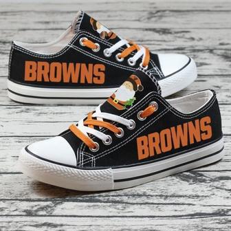 CleveIand Brown NFL Football 3 Gift For Fans Low Top Custom Canvas Shoes | Favorety