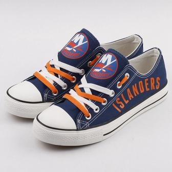 New York lsIanders NFL Hockey 2 Gift For Fans Low Top Custom Canvas Shoes | Favorety CA