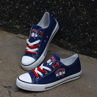 Baseball Mom 1 Gift For Fans Low Top Custom Canvas Shoes | Favorety UK