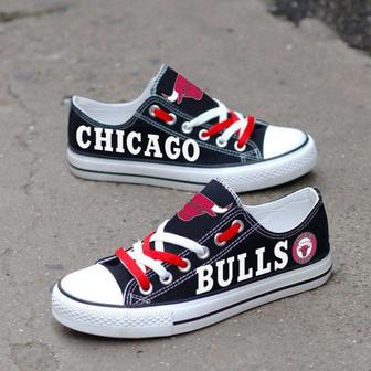 Chicago BuIIs Custom Shoes Basketball Bulls Low Top Sneakers Chicago NBA Gumshoes Bulls | Favorety