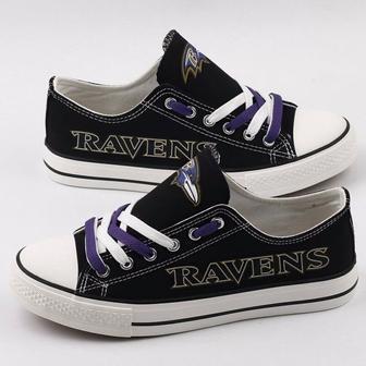 Baltimore Ravens NFL Football 2 Gift For Fans Low Top Custom Canvas Shoes | Favorety AU