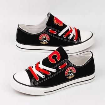 CaIgary Flames NHL Hockey 1 Gift For Fans Low Top Custom Canvas Shoes | Favorety AU