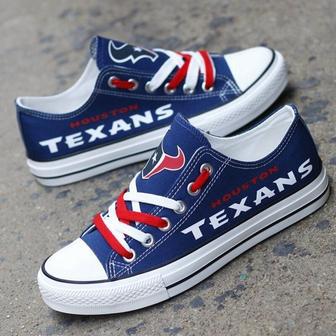 HT Texan NFL Football 2 Football Gift For Fans Low Top Custom Canvas Shoes | Favorety AU