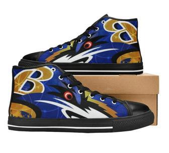 Baltimore Ravens NFL Football 6 Custom Canvas High Top Shoes | Favorety UK