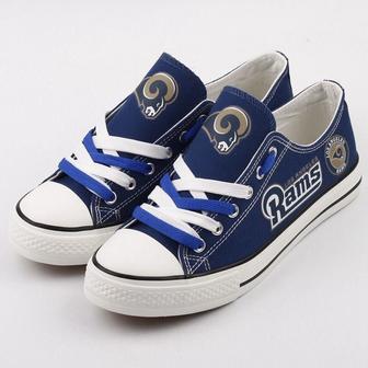 LA RAMS NFL Football 2 Gift For Fans Low Top Custom Canvas Shoes | Favorety