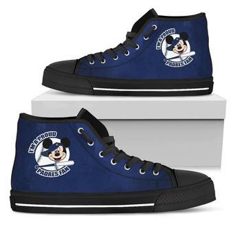 San Diego Padres Mickey Mouse MLB Custom Canvas High Top Shoes HTS0209 | Favorety AU