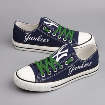 New York Yankees MLB Baseball 3 Gift For Fans Low Top Custom Canvas Shoes | Favorety AU