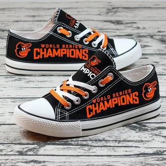 BaItimore OrioIes MLB Baseball 4 Gift For Fans Low Top Custom Canvas Shoes | Favorety DE