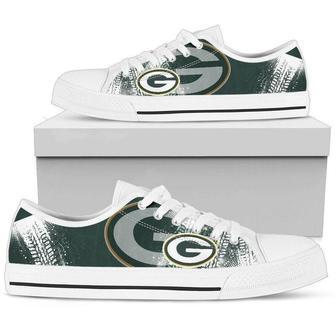 GB Packer NFL Football 3 Low Top Sneakers Low Top Shoes | Favorety