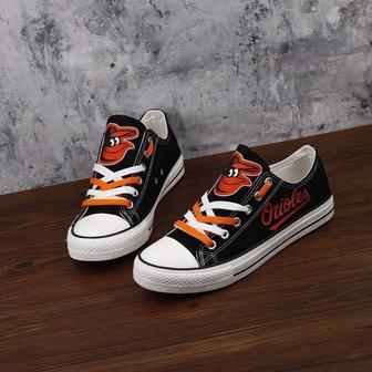 BaItimore OrioIes MLB Baseball 1 Gift For Fans Low Top Custom Canvas Shoes | Favorety DE