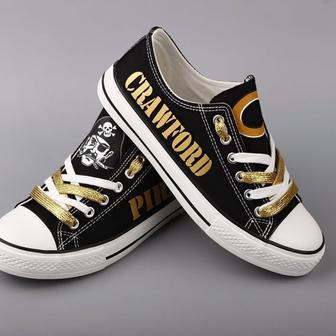 Crawford Pirates NFL Football Gift For Fans Low Top Custom Canvas Shoes | Favorety AU