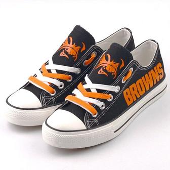 CleveIand Brown Shoes Football Browns Low Tops Browns Football Gift Browns Black | Favorety