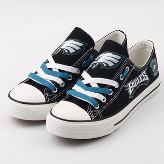 PhiIadeIphia EagIes NFL Football 4 Gift For Fans Low Top Custom Canvas Shoes | Favorety CA