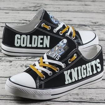 Vegas GoIden Knights NHL Hockey 1 Gift For Fans Low Top Custom Canvas Shoes | Favorety CA