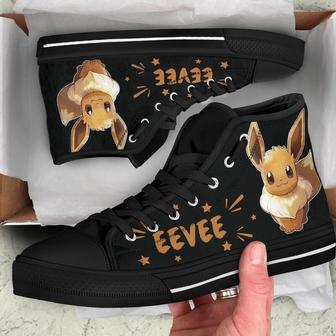 Eevee High Top Shoes Custom For Fans Pokemon | Favorety UK