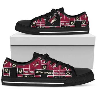 Arizona Coyotes NHL Hockey 4 Low Top Sneakers Low Top Shoes | Favorety