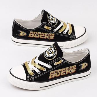 Anaheim Ducks NHL Hockey 2 Gift For Fans Low Top Custom Canvas Shoes | Favorety AU