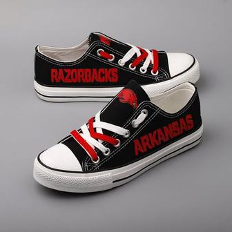 Arkansas Razorbacks NFL Football 2 Gift For Fans Low Top Custom Canvas Shoes | Favorety AU