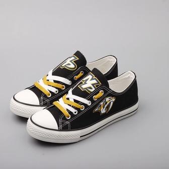 NashviIIe Predators NHL Hockey 5 Gift For Fans Low Top Custom Canvas Shoes | Favorety AU