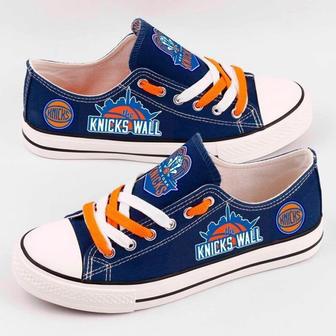 New York Knicks NBA Basketball Gift For Fans Low Top Custom Canvas Shoes | Favorety AU