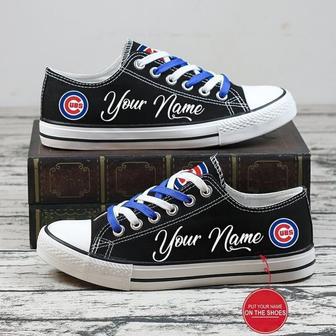 Personalized CHlCAGO CUBS MLB Baseball Gift For Fans Low Top Custom Canvas Shoes | Favorety DE