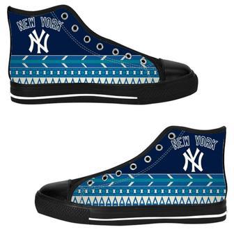 New York Yankees MLB Baseball 18 Custom Canvas High Top Shoes | Favorety UK