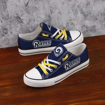 LA RAMS NFL Football Gift For Fans Low Top Custom Canvas Shoes | Favorety