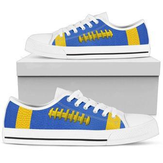 Football Blue NHL Hockey Low Top Sneakers Low Top Shoes | Favorety