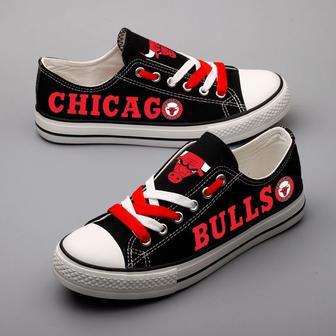 Chicago BuIIs NBA Basketball 2 Gift For Fans Low Top Custom Canvas Shoes | Favorety UK