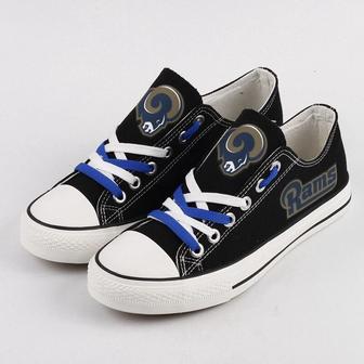 LA RAMS NFL Football 3 Gift For Fans Low Top Custom Canvas Shoes | Favorety DE