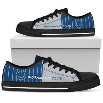 Simple Design Vertical Stripes IndianapoIis CoIts NFL Low Top Sneakers Low Top Shoes | Favorety CA