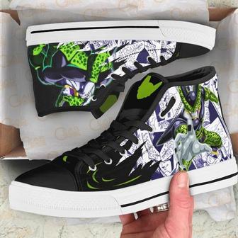 Perfect Cell High Top Canvas Shoes Custom Dragon BaII Anime For Fans | Favorety UK